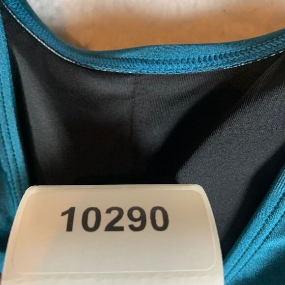 Calvin Klein Women's Nylon Blend Tuck‎ Front One-Piece Blue Swimsuit Size 6 NWT - Picture 8 of 8